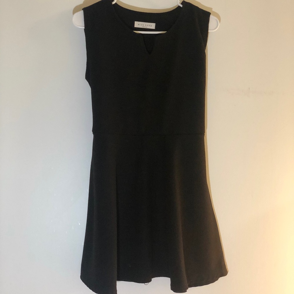 Black mini A line dress from South Korea